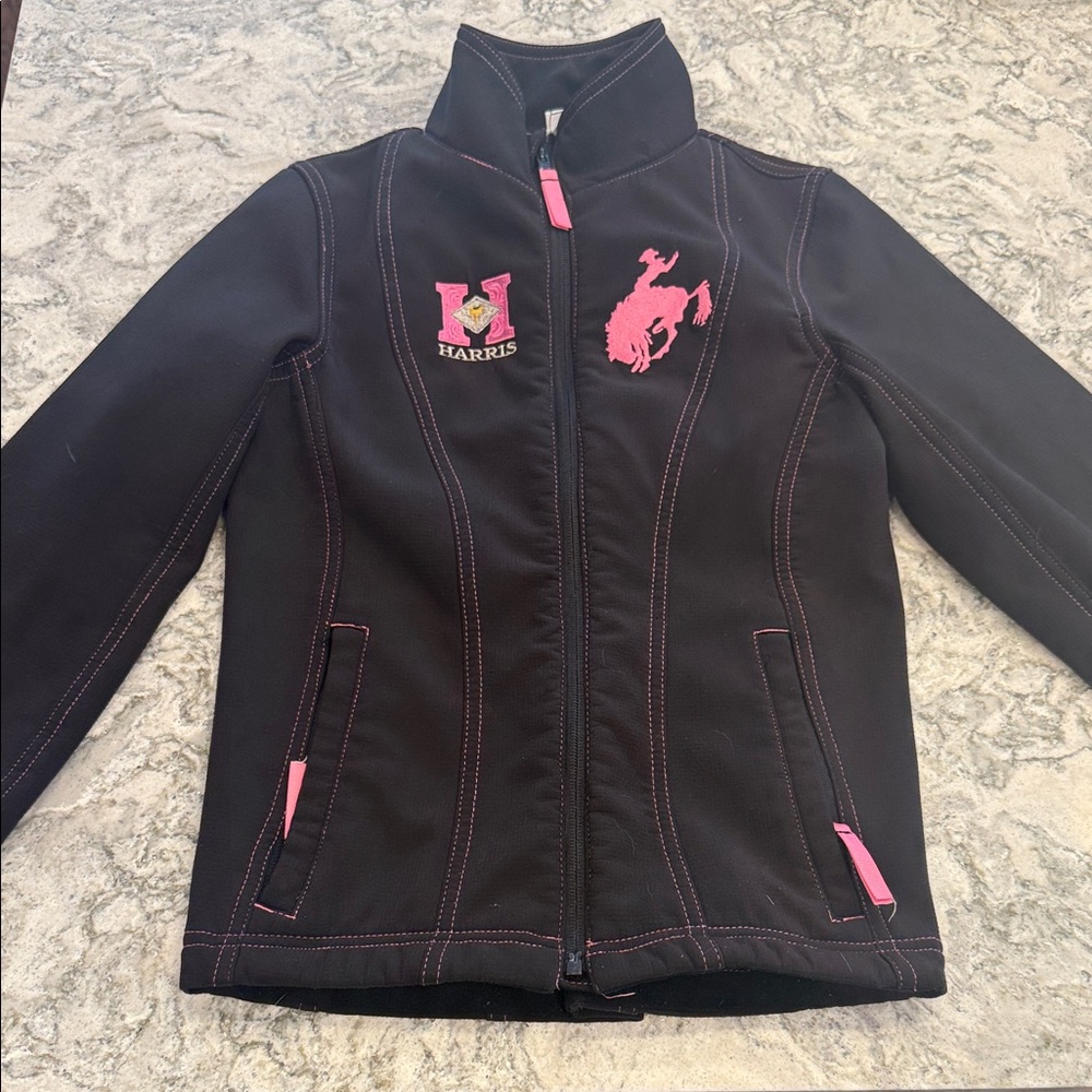 Cruel Girl Black Jacket Harris Logo with Pink Accents